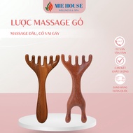 6-Claw Wooden Scalp Massage Comb, Neck Shoulder Massage Comb