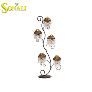 SONALI Indian Metal Hollow Carved Light and Art Candle Holder