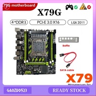[gaozuo523] X79G Motherboard+ Cable+Bezel LGA2011 4XDDR3 RECC Slot M.2 NVME PCI-E X16 6XUSB2.0 SATA3