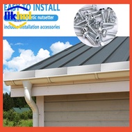[Okhello.my] 4pcs Gutter Valley Splash Guard Aluminum Roof Valley Gutter Splash Shield Anti-Rust  fo