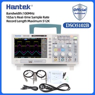Hantek DSO5102B ออสซิลโลสโคปจัดเก็บข้อมูลดิจิตอล2CH 100MHz สโคปมิเตอร์ความลึกหน่วยความจำ1เมตร1gsa/s
