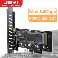 JEYI M.2 NVME to PCIe 4.0 3.0 SSD Adapter, 64Gbps PCIe 4.0 X4 X8 X16 Expansion Card for Desktop PC , PCI-E GEN4 GEN3 Full Speed
