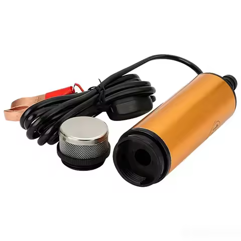 38mm 12L/min 12V 24V DC Electric Submersible Fuel Transfer Pump For Diesel Oil Water 12 Volt 24 V In