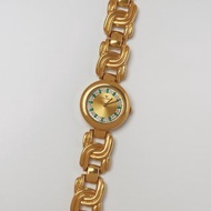 Mario Valentino Gold Tone Bracelet Watch With Stones
