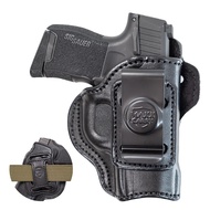 Maxx Carry Multi-Carry 4-Way OWB & IWB Premium Leather Gun Holster fits Sig P365 Nitron Micro Compac