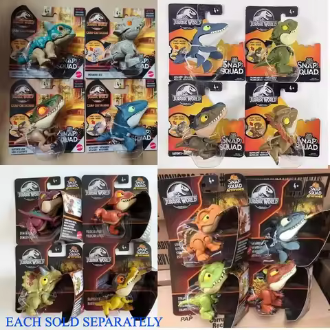 Assorted Original Mattel Jurassic World Snap Squad Dinosaurs Indominus Rex Mosasauru Bumy Ankylosaur