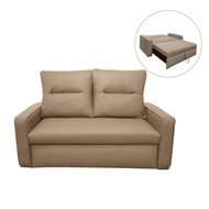 Ronald - J201兩座位貓抓布梳化(卡其色)  *產品將於下單後3-4星期內送到。