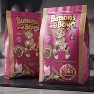 Button and bow 18kg PROMO [BUY 1 18kg  Free 1 100g] Makanan Kucing Super Premium /  Super Premium Ca