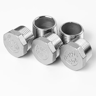[.666.]304 Stainless Steel Plug External Wire Hexagon Plug Internal Threaded Pipe Seal Stuffed Head 