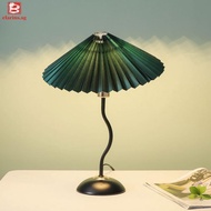 [clarins.sg] Modern Pleated Lamp Bedside Decoration Night Lamp USB Powered Bedroom Home Decor
