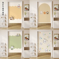 Children's room door curtain, bedroom partition curtain, non perforated, household cover, half curtain, restroom, bathroom, kitchen door curtain
