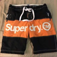 Superdry 極度乾燥 黑橘短褲