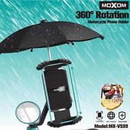 MOXOM MX-VS99 360 Rotation Motorcycle Phone Holder With Umbrella Mobile Saftey Protection Rain VS99