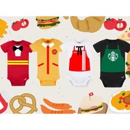 [BABY ONESIE] FAST FOOD UNIFORM | JOLLIBEE MCDO KFC STARBUCKS | BABY MILESTONE