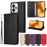 Classic Flip Wallet Leather Casing OPPO Reno 14 Pro 14F 13 Pro 13F 13FS 12F 12FS 11F Realme C71 C73 