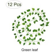 Cafe Wedding Decoration Twigs Vines Artificial Green Leaf 2M