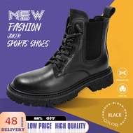 (New With Shoes Box) Dr. Martens Boots For Women All-Match Hight Increasing Martin Boots Korean Fashion Rhubarb Boots For Women Platform Tooling Work Waterproof Locomotive Rubber Couple Lace Up High Top Leather Shoes Yellow Boots For Women Ukay Ukay Sale