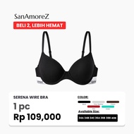 SanAmoreZ | Wire Bra Wire Bra/ - Cotton | Size 34A - 40B | Soft Foam & Sporty Look | Serena Wire Bra