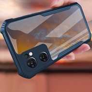 For OPPO Reno 7 7z 6z 6 Pro 5 Lite 5F 4F 2 2F Clear Acrylic Airbag Phone Case Hybrid Silicon Bumper 