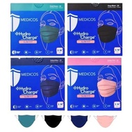 MEDICOS (NEW) Slim/Regular Fit Size 175 HydroCharge 4ply Surgical Face Mask (Assorted Color) 50 PCS