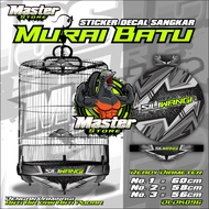 Stiker Decal Variasi Sangkar Burung Murai Batu Motif SILIWANGI Custom Laminasi Anti Air dan Anti pud