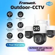 Franwell V380 H30 Wireless CCTV 3Lens 12MP Outdoor IP Security Camera Wifi Connect To Cellphone Dual