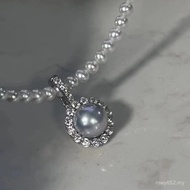 Pearl Pearl S925 Silver Universal Buckle Real Hemp Pendant Seawater Pearl Necklace Sunflower Pendant