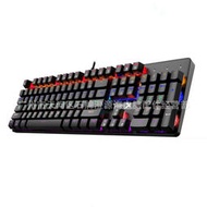 西伯利亞XK186青軸機械鍵盤 金屬面板RGB燈光多媒體電競游戲鍵盤
