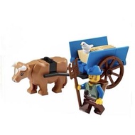 Lego 10305 Castle animal farmer minifigure 城堡 動物 牛 牛車 農夫 小鳥