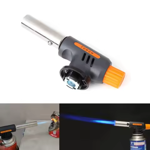 Portable Camping Welding Gas Torch Flame Gun Flamethrower Butane for Burner Wind M4YD