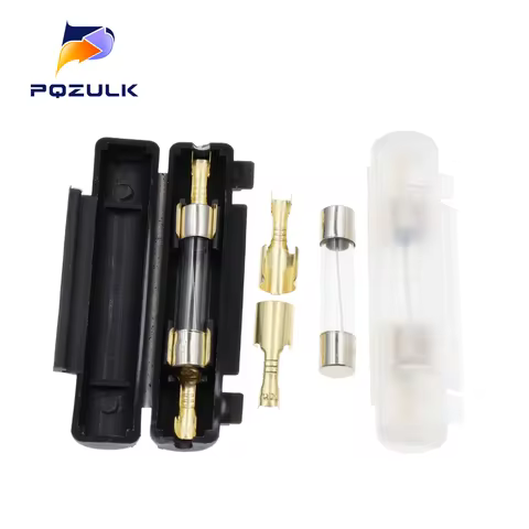 10Set 6X30MM Glass Fuse Holder With 250V 0.5A 1A 1.5A 2A 3A 3.15A 4-30A 6*30MM Fuse Socket Flip shel