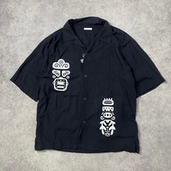 GU hawaii tribe open collar shirt