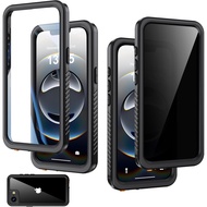 for iPhone 16E Case Waterproof - Built-in Privacy Screen Protector & HD Screen Protector [IP68 Under