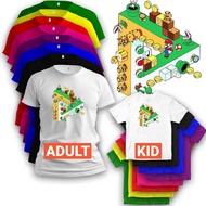 Super Mario Bros Penrose Triangle T Shirt BoyBudak Girl Kanak 100 Cotton Fashion Unisex Baju Viral