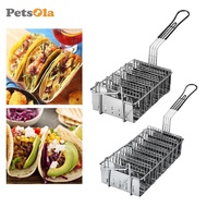 [PETSOLA] Taco Basket, Fryer, Taco Holder Basket, Taco Rack Fryer, French Fries, Cooking, Taco Shell