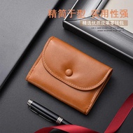 beg duit wanita beg duit perempuan beg duit wanita kecil Goat Leather Texture Buckle Wallet Girls Zi