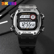 SKMEI Jam tangan lelaki Men's Sports Watch Waterproof Shockproof Luminous Silicone Strap Digital Ele