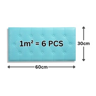 Wallpaper Foam 3D (30x60 cm Tebal 6 mm) Headboard Bed Wall Sticker Dinding Walpaper Busa Dinding Dek