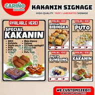 Laminated - Pinoy Kakanin | Puto Bumbong Signages | Bibingka Signages | Ube | Leche flan Signage