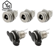 YELGIRLB DC Power Female Socket Jack, Metal 5.5 x 2.1mm DC Jack Adapter, DC Power Jack Socket DC-099