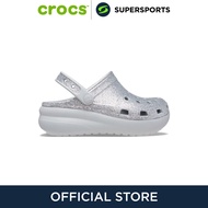 CROCS Classic Glitter Cutie Clog รองเท้าลำลองเด็ก รองเท้าเด็ก รองเท้าหัวโต เงิน US J6