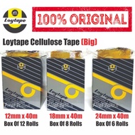 Loytape Cellulose Tape Selotape Box Small Big 12mm, 18mm, 24mm x 40m 40 meter 100% Original