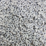 AB05C ALPHABET BEADS manik huruf ABC abjad comel cute utk aktiviti craft project decoration ideas cr
