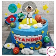 Astronot Cake / Kue Ulang Tahun Karakter Astronot / Kue Ultah Planet