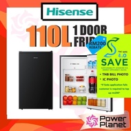 [SAVE4.0] Hisense 110L Single Door Fridge RR120D4ABN1 1 Door Black / Morgan MRF-M7110SD 101L Reversi