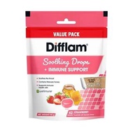 Difflam Soothing Drops + Immune Support Strawberry 特快靈免疫支持草莓味潤喉糖【9月中到貨】