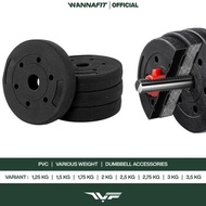 MIDEOFU WANNAFIT Dumbbell Plate PVC Barbell/ | Dumbbell Plate Barbell 1kg 1.5kg 2kg 2.5kg 3kg 3.5kg 