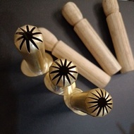 Copper semperit mold + wooden presser Tart Mould Tart Presser