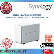 Synology DS223j 2-Bay NAS DiskStation Realtek RTD1619B Quad Core 4GB 1GbE LAN