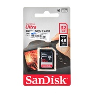 Sandisk เมมโมรี่การ์ด SD Card 32GB Class10 Ultra (48MB/s.)